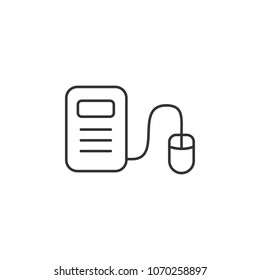 e-book icon. Simple element illustration. e-book symbol design template. Can be used for web and mobile on white background