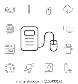 e-book icon. Simple element illustration. e-book symbol design from Internet learning collection set. Can be used for web and mobile on white background