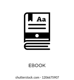 Ebook icon. Ebook symbol design from Online learning collection.