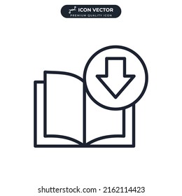 plantilla de símbolo de icono de ebook para el logotipo de colección de diseño gráfico y web ilustración vectorial