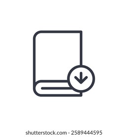 ebook icon symbol vector sign isolated on white background illustration for graphic and web design