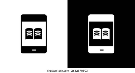 E-Book-Symbol Vektorsymbol im trendigen Flachdesign