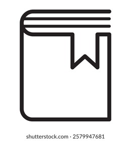 e-Book icon in thin line style