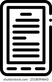 ebook icon. Thin Linear Style Design Isolated On White Background