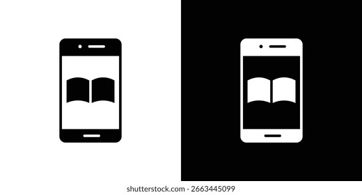 Ebook-Symbol VektorclipArt Illustrationen im flachen Stil
