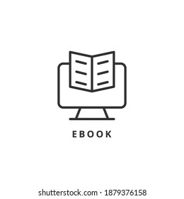 ebook icon vector illustration. ebook icon outline design.