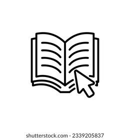 vector de icono de ebook en estilo de línea