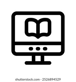 ícone de ebook. ícone de linha de vetor para o seu design de site, celular, apresentação e logotipo.
