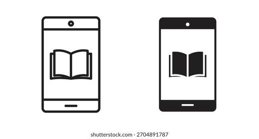 Vector de icono de libro electrónico, símbolo, ilustraciones de logotipo