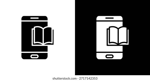 Vector de icono de libro electrónico, símbolo, ilustraciones de logotipo