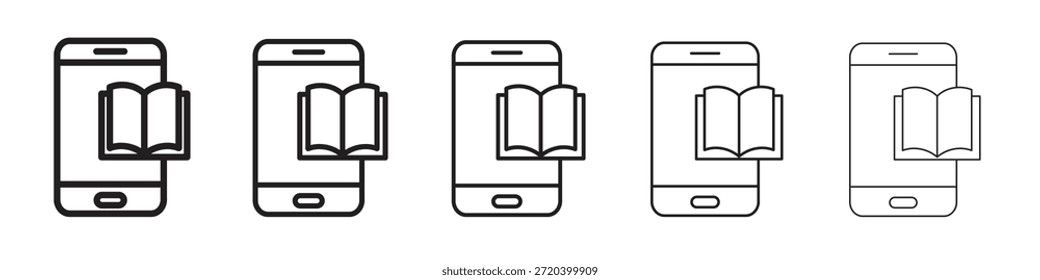 Vector de icono de libro electrónico, símbolo, ilustraciones de logotipo