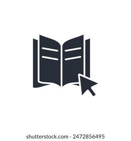 Icono de libro electrónico. Vector.Trazo editable.signo de estilo lineal para utilizar Diseño web,logo.Ilustración de símbolo.