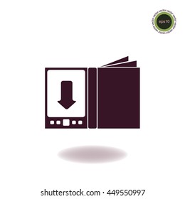 E-book icon, web design element