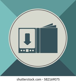 E-book icon, web design element