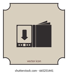 E-book icon, web design element