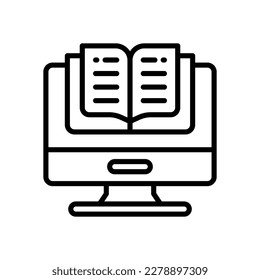 icono de ebook para tu sitio web, móvil, presentación y diseño de logotipo.