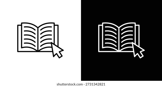 E-book icons Simple element collection.