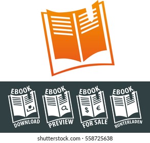 eBook icons vector illustration