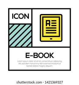 E-BOOK AND ILLUSTRATION ICON CONCEPT