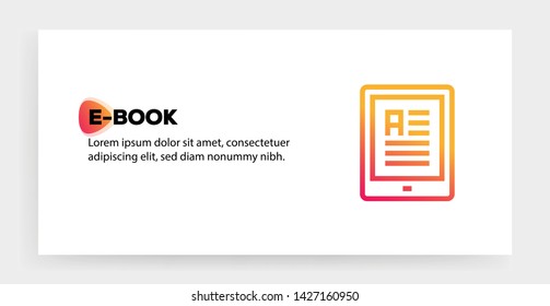 E-BOOK AND ILLUSTRATION ICON CONCEPT