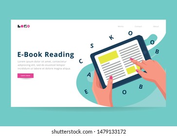 Ebook Illustration for landing page