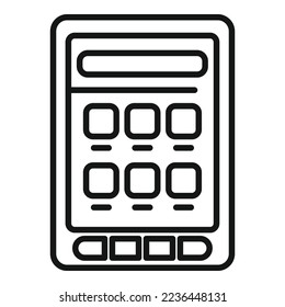 Ebook information icon outline vector. Digital book. Online tablet