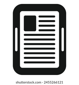 Ebook information study icon simple vector. Reading online book. Page course