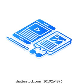 Ebook isometric icon