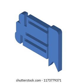 eBook isometric left top view 3D icon