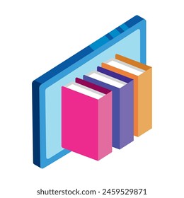 diseño aislado en línea del conocimiento del ebook