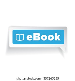 Ebook label vector speech bubble