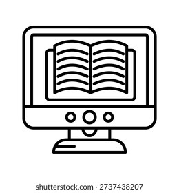 Ebook Lcd Editable and fully layered vector icon