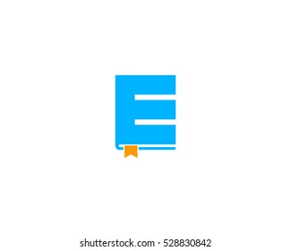 Ebook Letter Initial E Logo Design Template