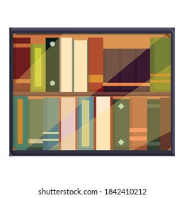 E-Book-Archiv-Anwendungssymbol. Cartoon der E-Book-Bibliothek-Anwendung Vektorsymbol für Webdesign einzeln auf weißem Hintergrund