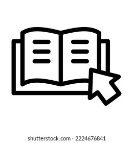 ebook line icon illustration vector graphic