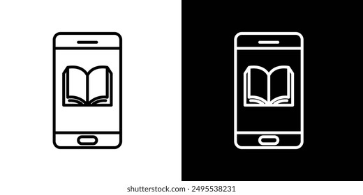 Conjunto de Ilustraciones vectoriales de iconos de línea de Ebook.
