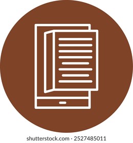 Ebook Line Multi Circle Vector Icon Design