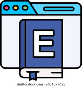 Ebook Line vector Icon Design