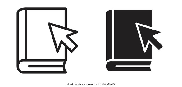 E-book liner icon vector set.