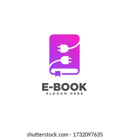 E-book Logo, Online Education Logo Design Template