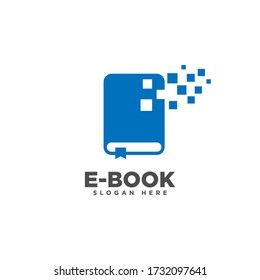 E-book Logo, Online Education Logo Design Template