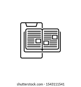 ebook mobile simple line icon