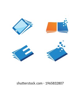 E-book modern digital book design vector