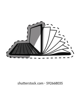 Ebook online education icon vector illustration graphic design