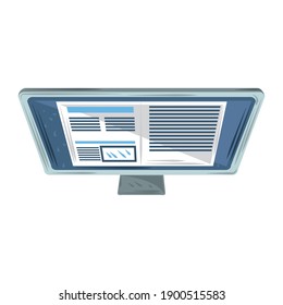 ebook online read and learn academic education vector illustration