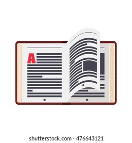 ebook online reading internet icon. Isolated and flat illustration. Vector graphic