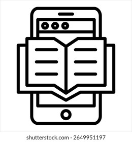 E-Book, um livro aberto exibido em uma tela do Tablet ou do leitor de software
