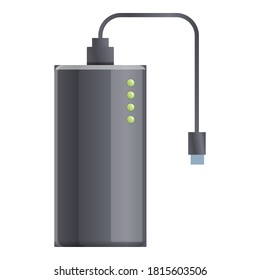 Ebook power bank icon. Cartoon of ebook power bank vector icon for web design isolated on white background