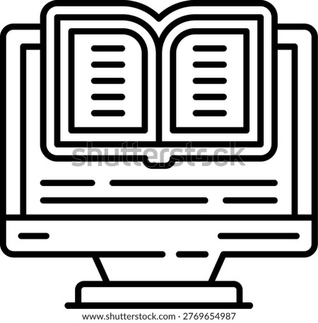 E-book Publishing Illustration vector Icon Design