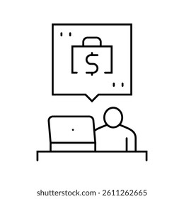 ebook publishing line icon vector. ebook publishing sign. isolated contour symbol black illustration
